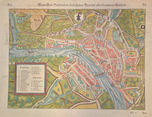 Bey de Stett Basel mit dem für fliesendem Rhein und allen fürnemmen Gebewen