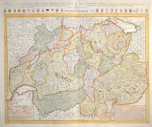 Nova et accuratissima Helvetiae, Foederaturumque..  / Les Cantons Suisses, leurs Allies & Pays Sujets,..