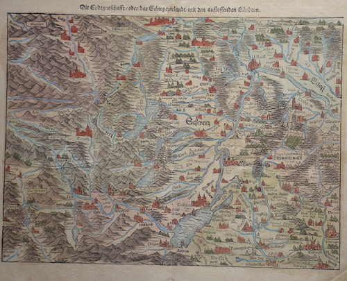 Die Eydtgnoschafft/ oder das Schwytzerlandt/mit den anstossenden Ländern.