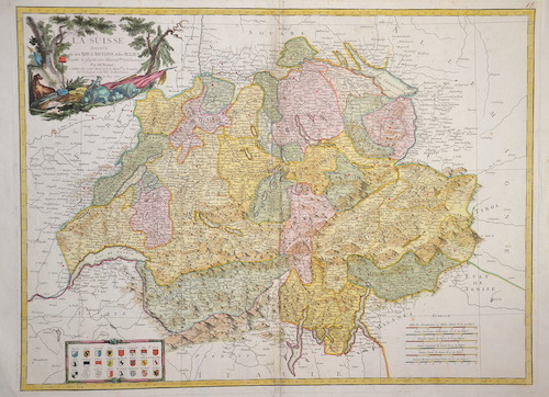 La Suisse divisee en ses XIII Cantons et ses Allies