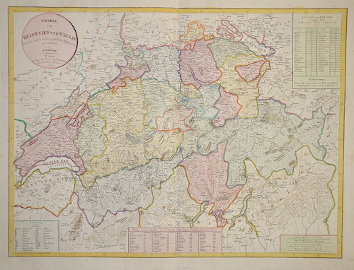 Charte von Helvetien und Wallis nach den neuesten und vorzüglichsten Hülfsmitteln