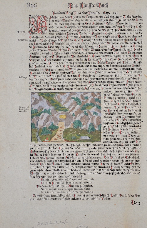 826 Das Fünffte Buch / Von dem Berg Jura oder Jurasso. / Pirreport von Keyser Julio gemacht