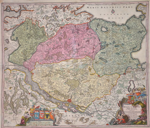 Holsatiae Mappa Universalis … Holsatiam in Specie Ditmarsiam, Stormariam, Wagriam…