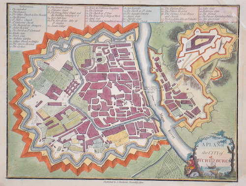 A paln of the city of Wurzburg