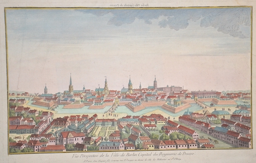 Vue perspective de la ville de Berlin capitale du Royaume du Prusse