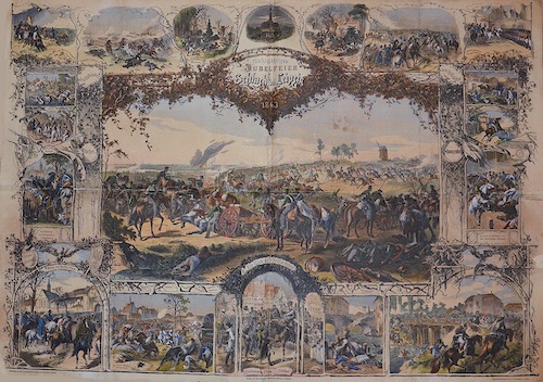 Gedenkblatt zur fünfzigjährigen Jubelfeier der Völker Schlacht bei Leipzig 1863