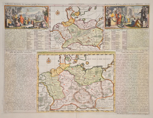 Carte de l´ancienne Germanie divisee en quatre differentes Nations et les peules de chacune