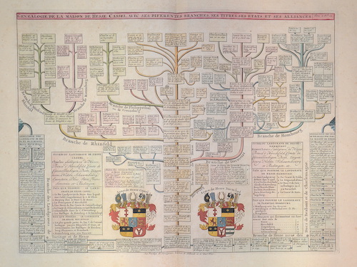 Genealogie de la maison de Hesse Cassel, avec ses differantes branches, ses titres, ses etats et ses aliances