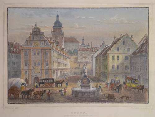 Gotha, Marktplatz und Rathaus