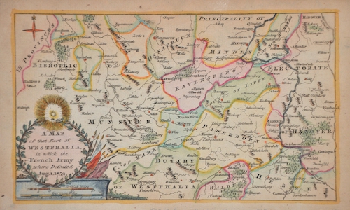 A map of that part of Wesphalia in which the French army where defeated August 1759