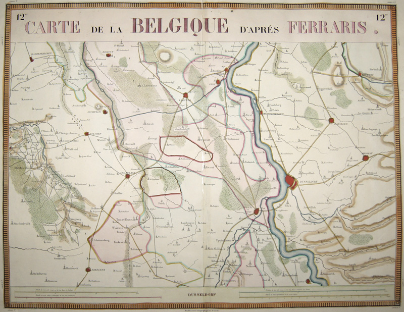 Carte de la Belique d´après Ferraris.