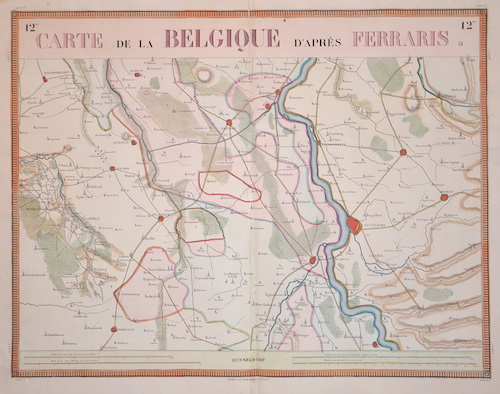 Carte de la Belique d´après Ferraris.