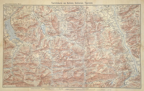 Touristenkarte von Kufstein, Schliersee, Tegernsee.