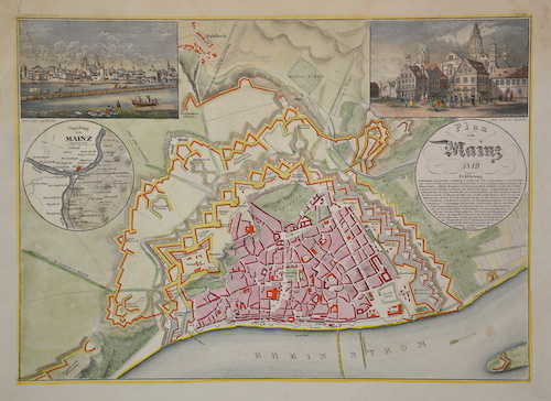 Plan von Mainz 1849