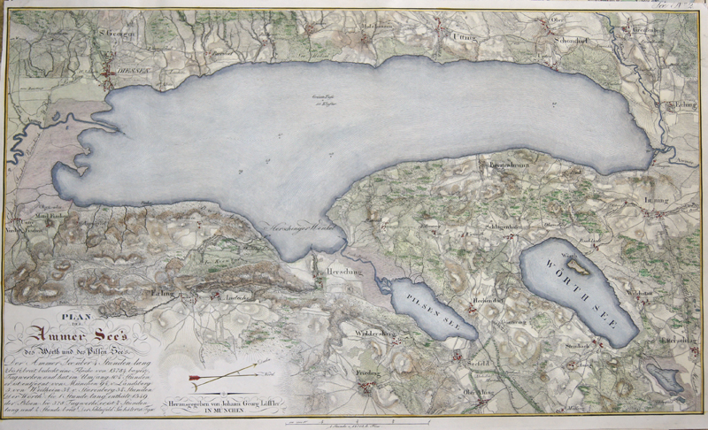 Plan des Ammer See’s des Wörth und des Pilsen See’s.