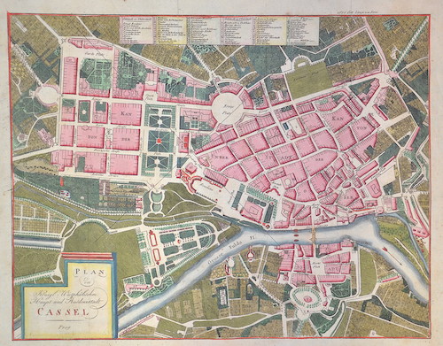 Plan der Königl. Westphälischen Haupt und Residenzstadt Cassel