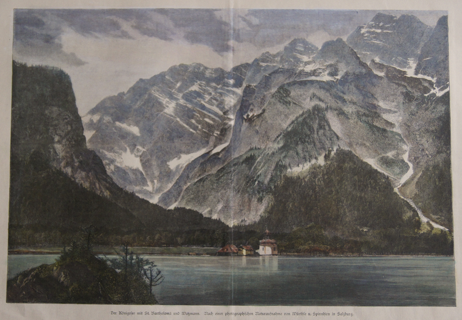 Der Königssee mit St. Bartholomä und Watzmann.