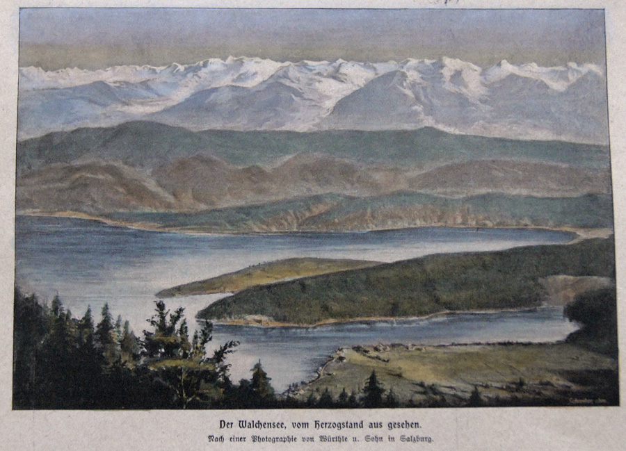 Der Walchensee, vom Herzogstand aus gesehen.