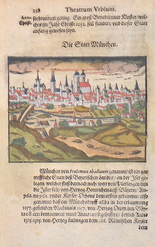 Die Statt München. Theatrum Urbium.