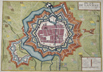 Plan de Landau Ville Forte de la Basse Alsace Fortisie Par mr le Mareschal de Vauban. au Roy