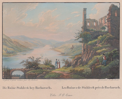 Die Ruine Stahleck bey Bacharach. / Les Ruines de Stahleck près de Bacharach.