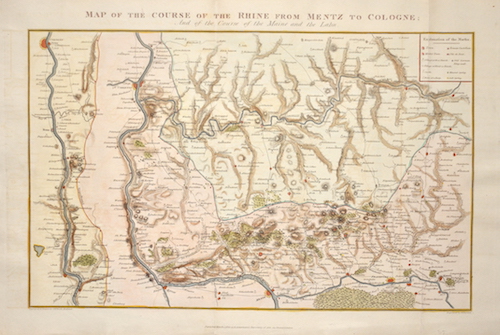 Map of the course of the Rhine from Mentz to Cologne; And of the Course of the Maine and the Labn.