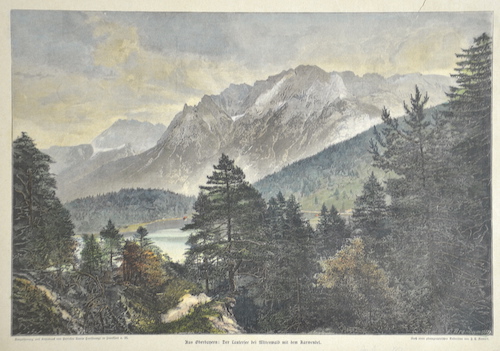 Aus Oberbayern: Der Lautersee bei Mittenwald mit dem Karwendel.