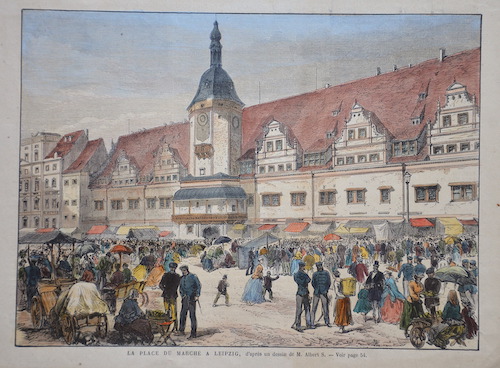 La place du Marché a Leipzig.