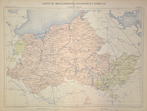Carte du Mecklembourg-Schwerin et-Strelitz