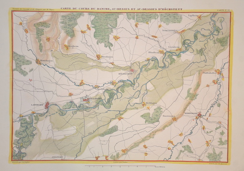 Carte du Cours du Danube, audessus et au-dessus d’Höchstett