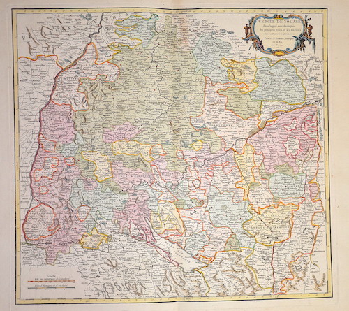Cercle de Souabe, dans lequel sont distingues les principaux Etats, et les Enclaves de la Maison d’Autriche,