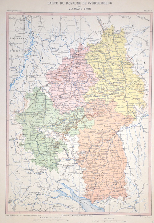Carte du Royaume de Würtemberg par V. A. Malte-Brun