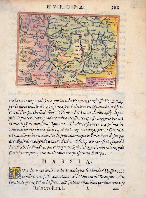 Franconia / Franciae Orientalis Vulgo Franckenlant descriptio Auctore Sebast. Rotenhan.