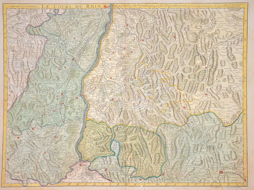 Le cours du Rhine au dessus de Strassbourg, et les pays adjacence