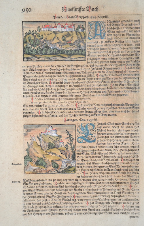 950 Das fünffte Buch / Von der Statt Beysach / Zäringen.
