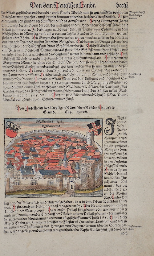 Von dem Teutschen Landt. / Von Ingelheim des Heyligen Römischen Reichs Thal oder Grund. / Ingelhemica Auls