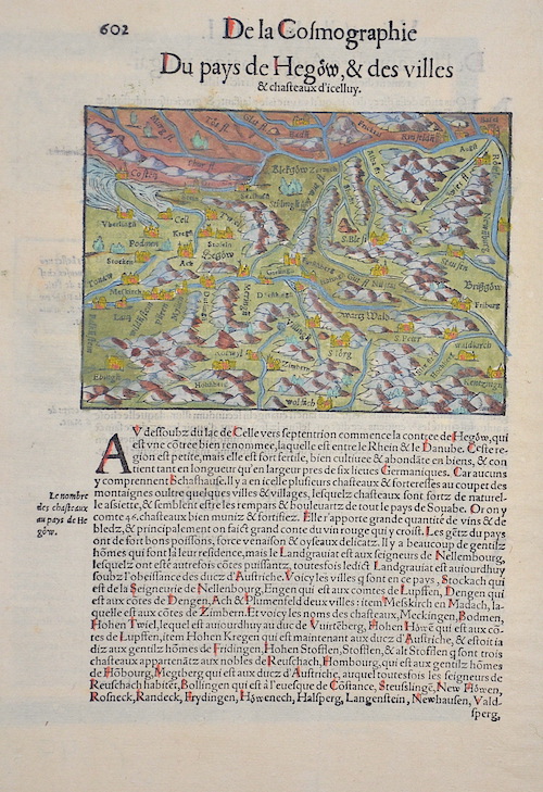 De la Cosmographie Du pays de Hegöw, u des villes u chasteaux d’icelluy.