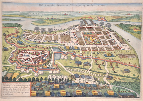 Het Coninkl. Sweetsche Velt-leger by Werben. Ano. 1631.