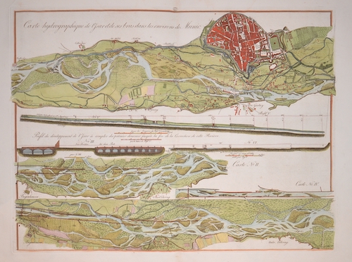 Carte hydrographique de l’Isar et de ses bras dans les environs de Munic. / 117.