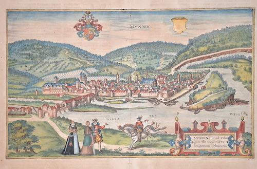 Munden. / Mundensis, ad visur gum flu Saxoniae Urbis, genuina delineatio.