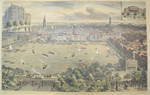 Das Alsterbassin in Hamburg.