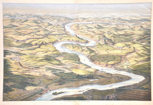 Die sächsische Schweiz aus der Vogelschau.