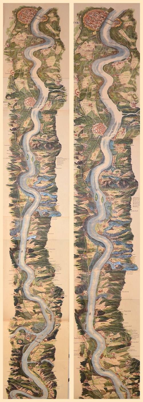 "Panorama des Rheins von Mainz bis Cöln."