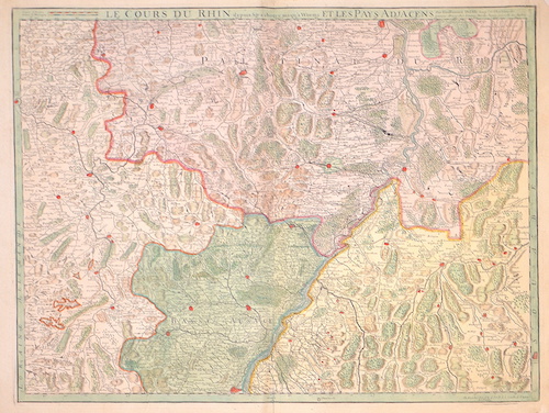 Le Cours du Rhin depuis Strasbourg jus qu’a Worms / Et les Pays Adjacens..