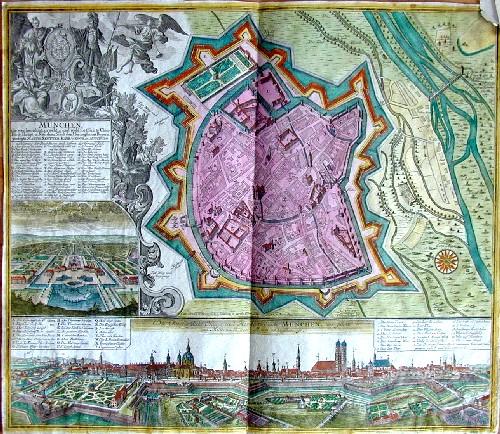 München die weitberühmt, praechtig und wohl fortificierte Churfürstl. Haupt u: Residenzstadt des Herzogthums Bayern