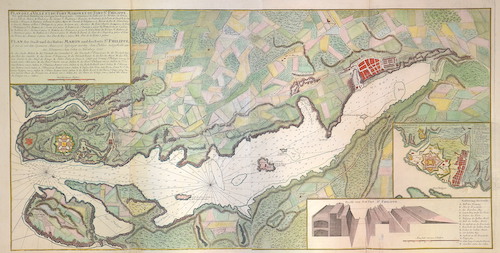Plan de la Ville et du Port Mahon et du Fort St. Philippe/ Plan der Statd und des Hafens Mahon und des Forts St. Philippe
