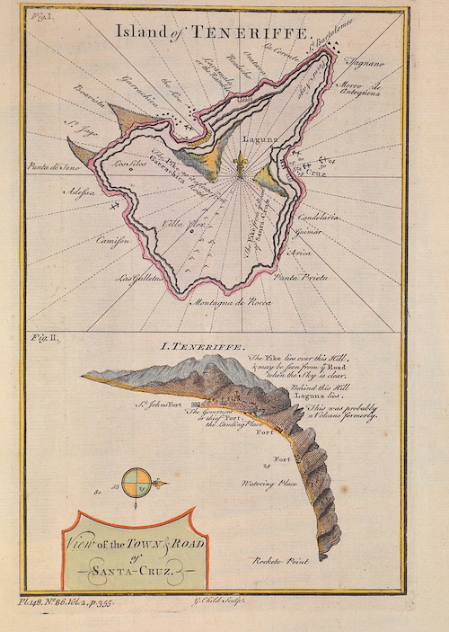 Island of Teneriffe/ View of the town and road of Santa-Cruz