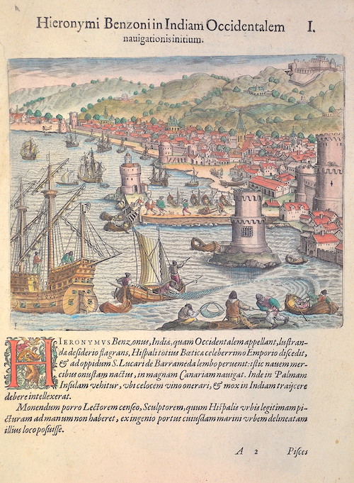 Hieronymi Benzoni Indiam Occidentalem nauigationis initiuzm. Hispalis