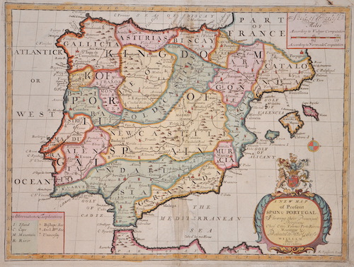 A New Map of Present Spain & Portugal.