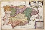 Espagne et Portugal Divises en ses Principales parties ou Royaumes.